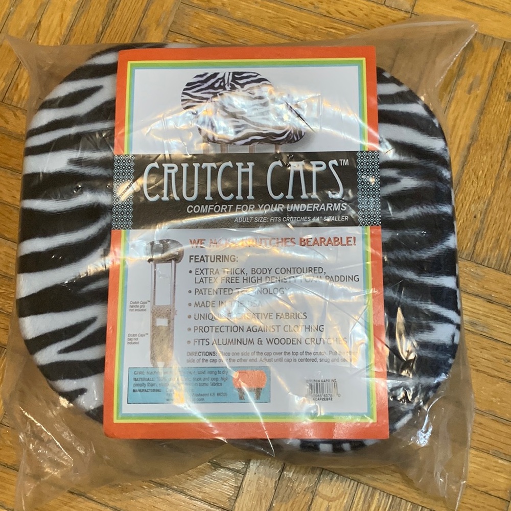 CRUTCH CAPS PADDED COVERS - BLACK LEOPARD